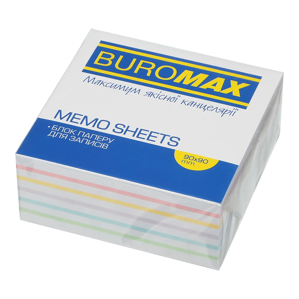 Блок бумаги для заметок 90х90х40 мм, не склеенный Люкс Радуга Pastel Buromax (BM.2247) Блок бумаги для заметок 90х90х40 мм, не склеенный Люкс Радуга Pastel Buromax (BM.2247)